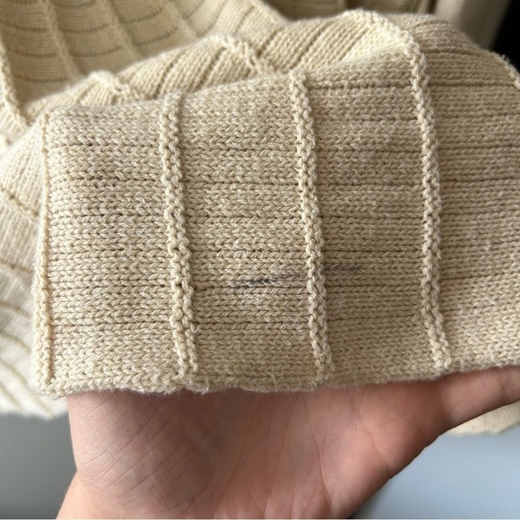 [M] Croft & Barrow Beige Coastal Long Sleeve Creme Knit Spring Cardigan - Picture 9 of 13